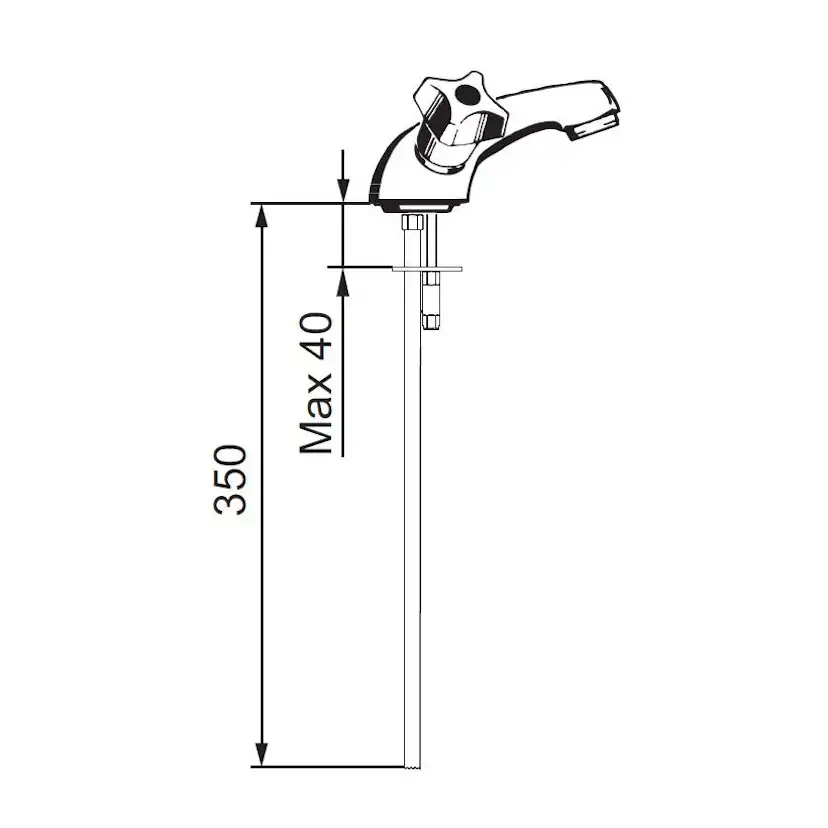 Tvättställsblandare FM Mattsson Tvåratts