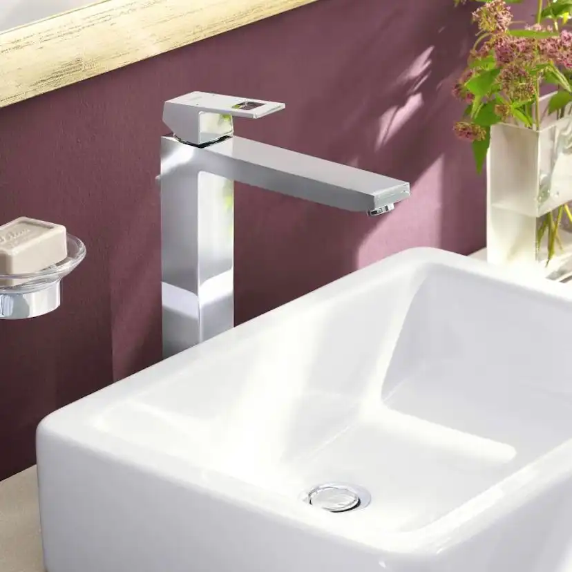 Tvättställsblandare Grohe Eurocube 23406 med Hög Pip