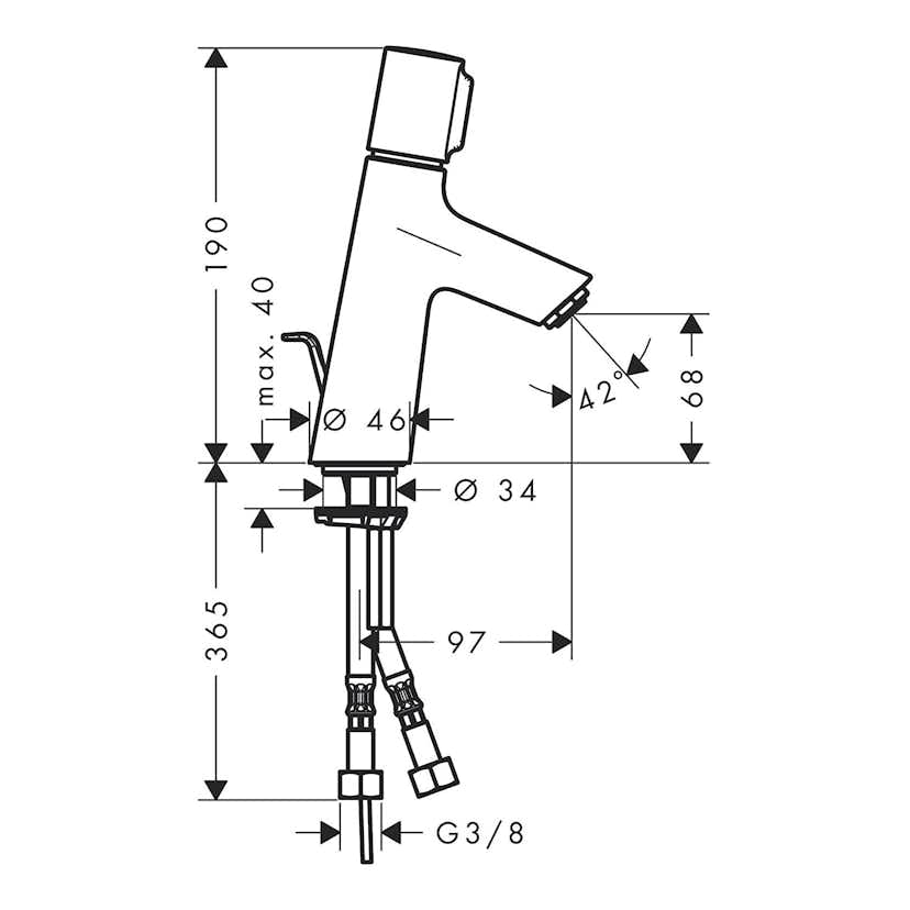 Tvättställsblandare Hansgrohe Talis Select S 80