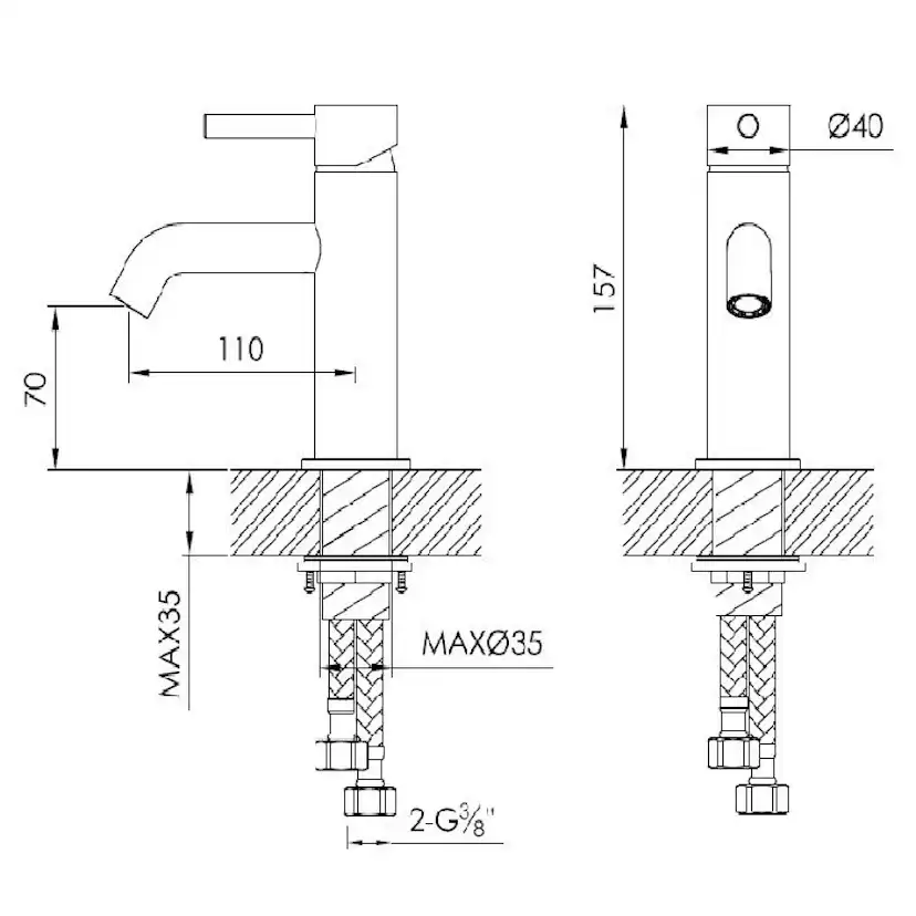 Tvättställsblandare JEE-O Slimline Low