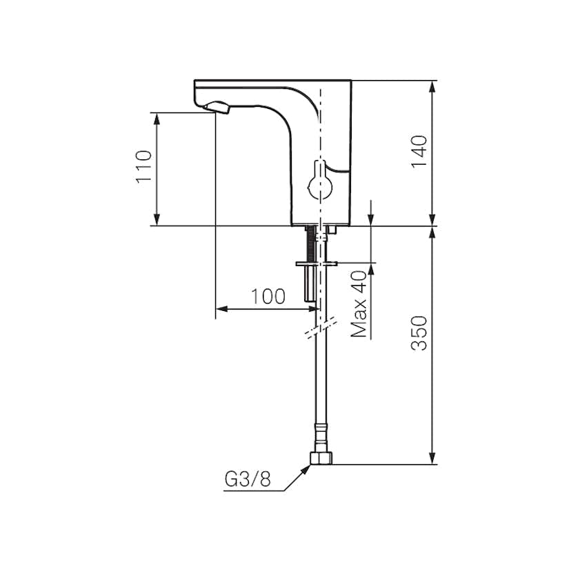 Tvättställsblandare Mora MMIX Tronic Beröringsfri