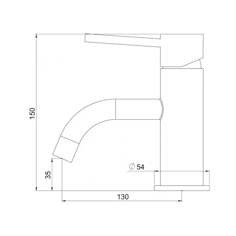 Tvättställsblandare Strand Stainless Koster Slim KS-2001
