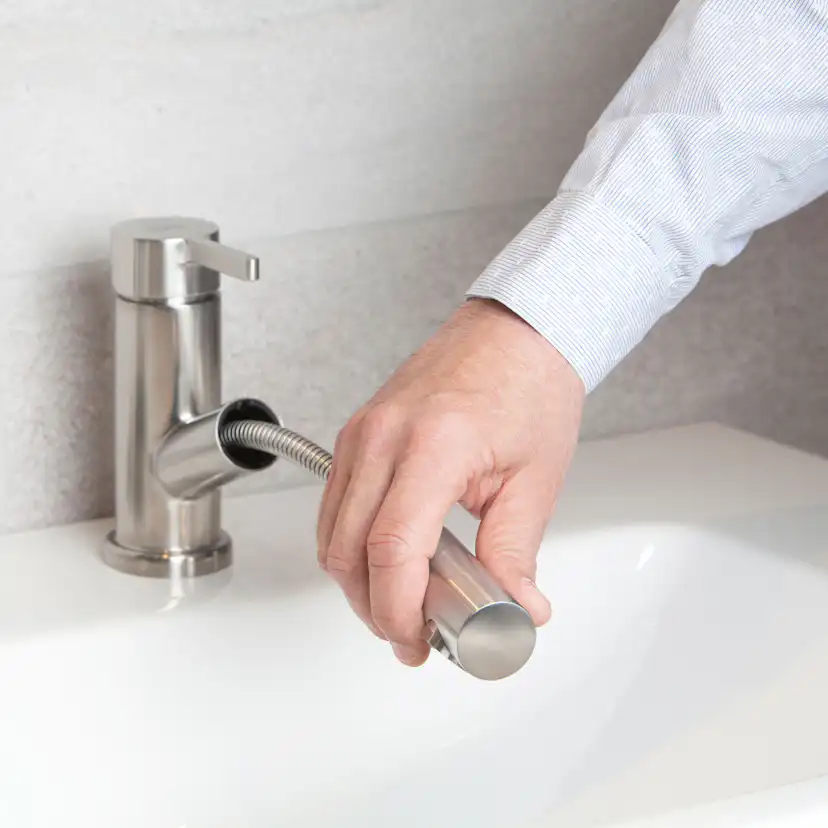 Tvättställsblandare Strand Stainless Satellit SA-2200 med Utdragbar Pip