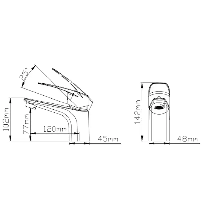 Tvättställsblandare Strand Stainless Titan TI-2001