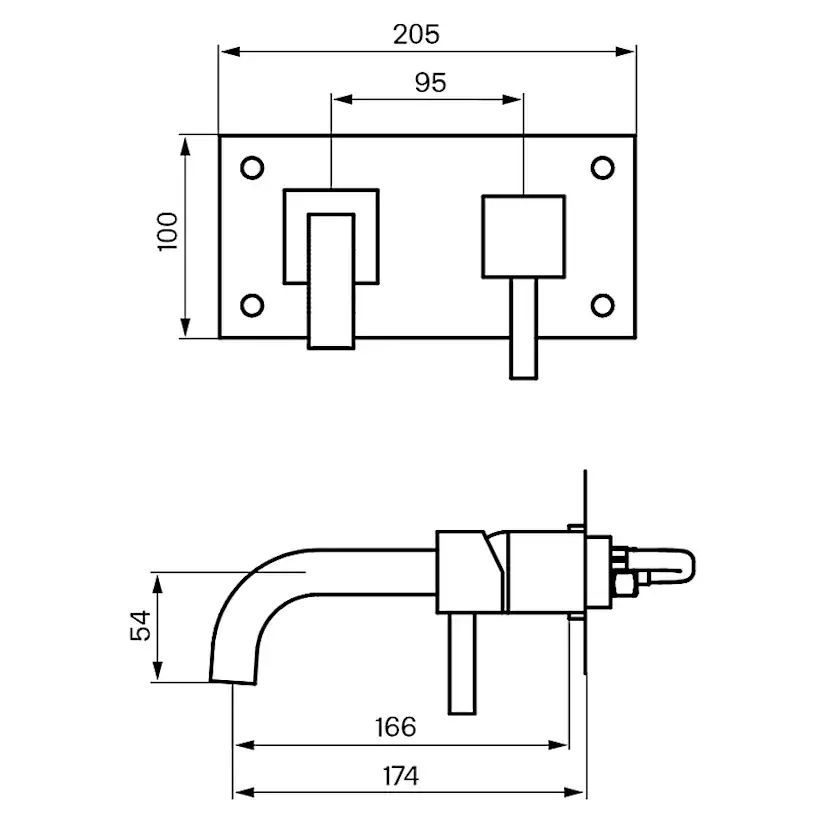 Tvättställsblandare Tapwell Box 006 Square