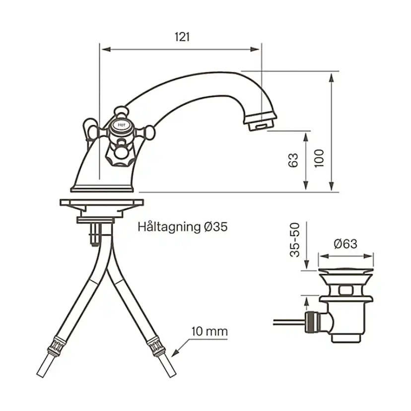 Tvättställsblandare Tapwell Classic VLV 065