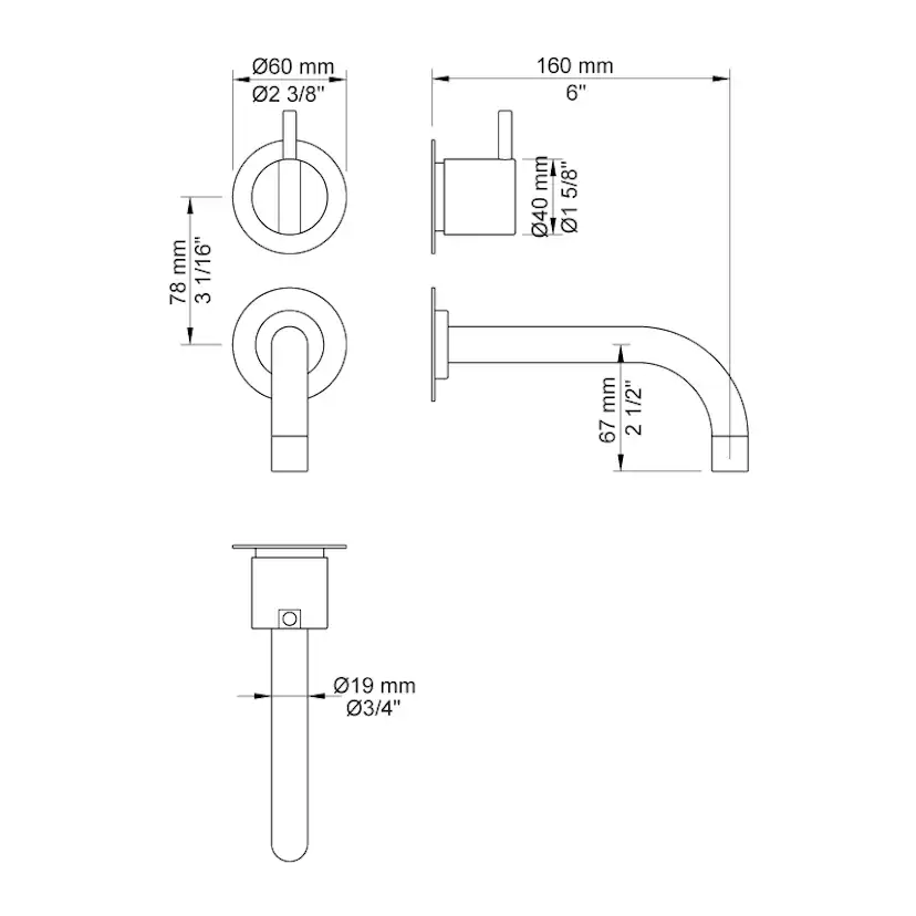 Tvättställsblandare Vola 311