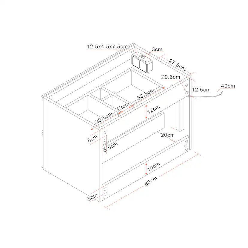 Tvättställsskåp Bathlife Eufori Svart