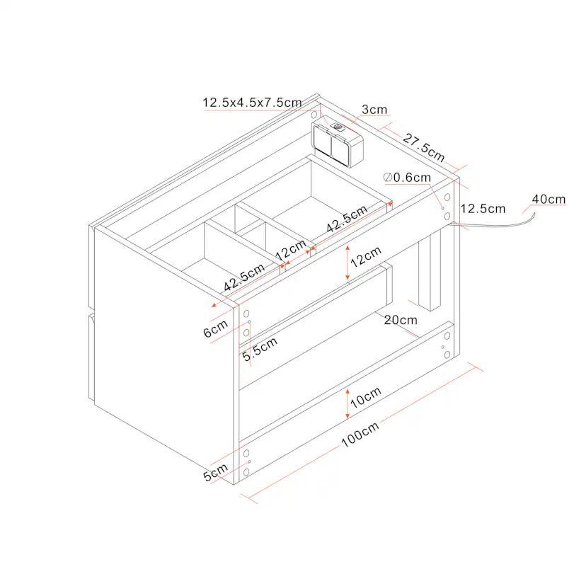 Tvättställsskåp Bathlife Eufori Svart