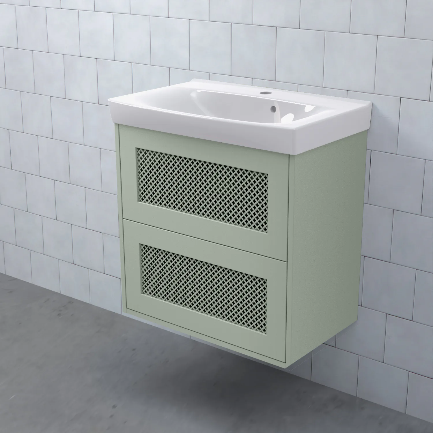 Tvättställsskåp Björbo Badrum Mejda Kompakt Hög