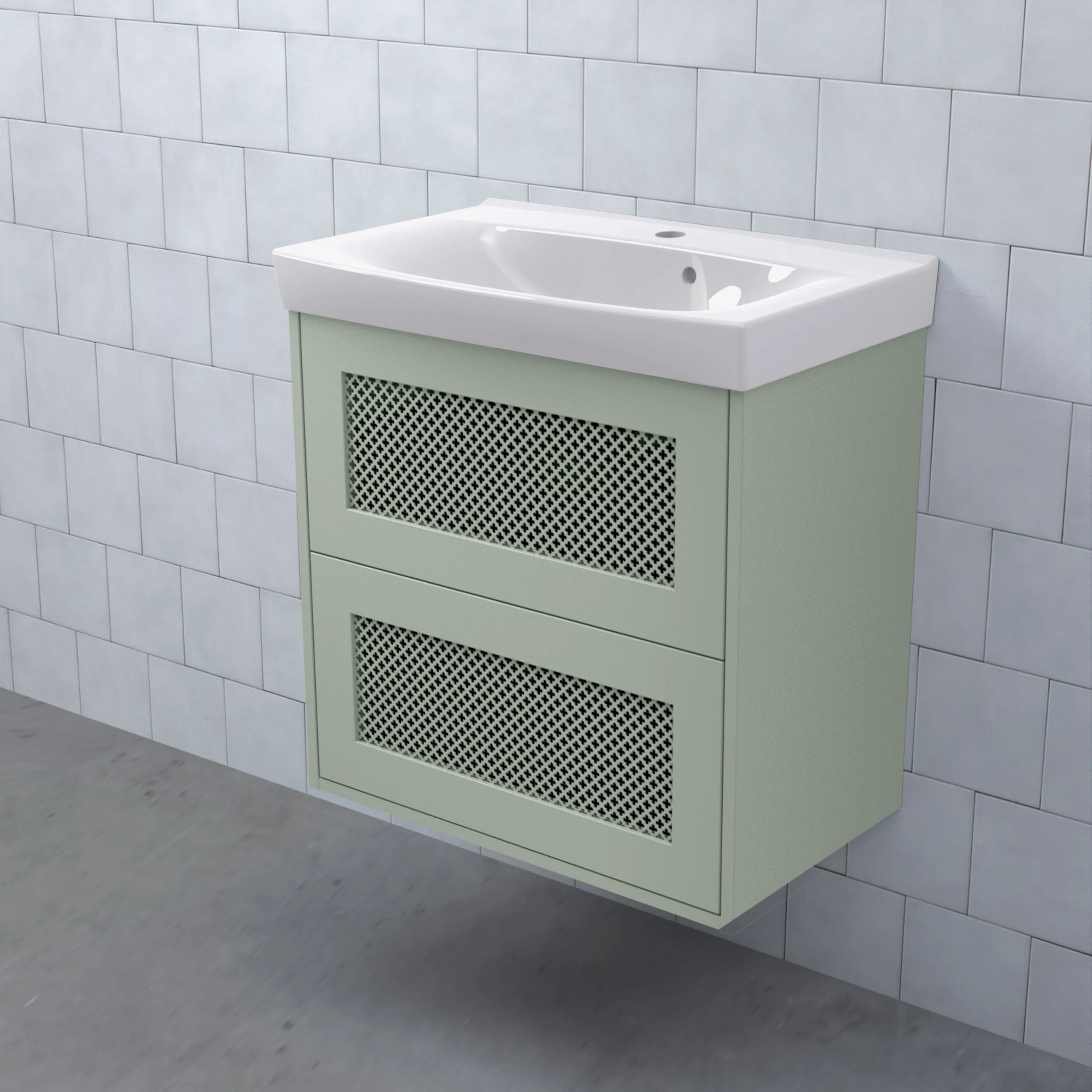 Tvättställsskåp Björbo Badrum Mejda Kompakt Hög