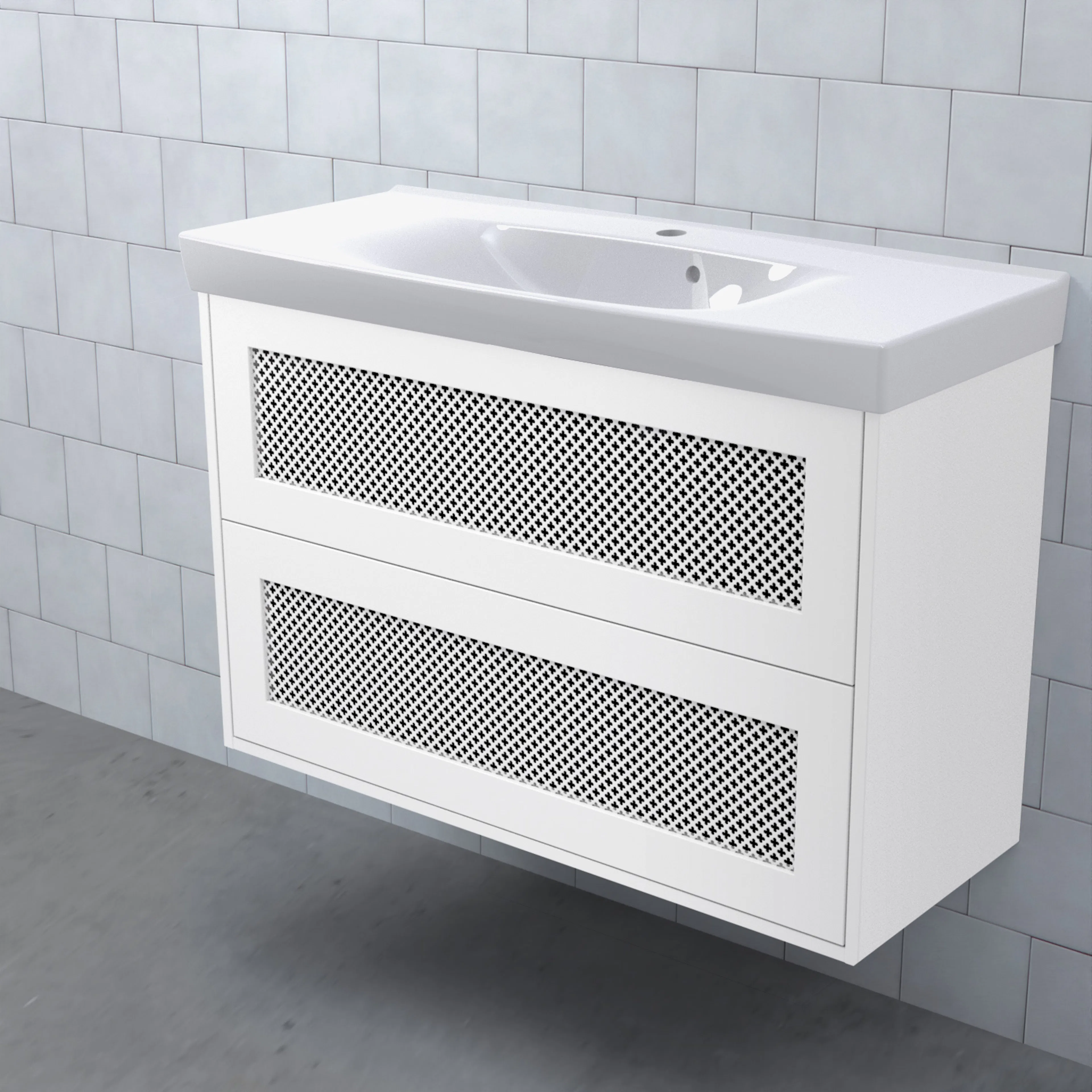 Tvättställsskåp Björbo Badrum Mejda Kompakt Hög