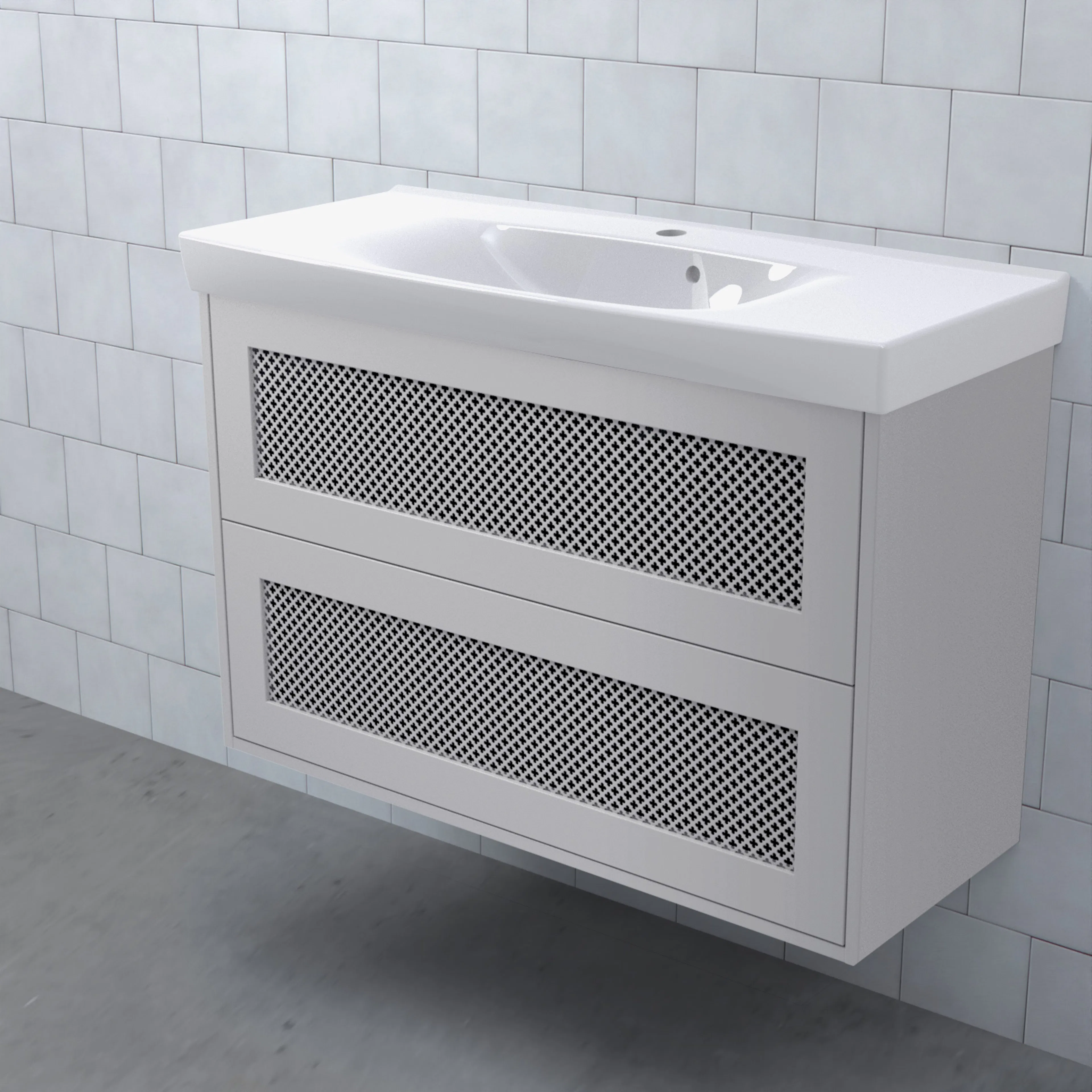 Tvättställsskåp Björbo Badrum Mejda Kompakt Hög