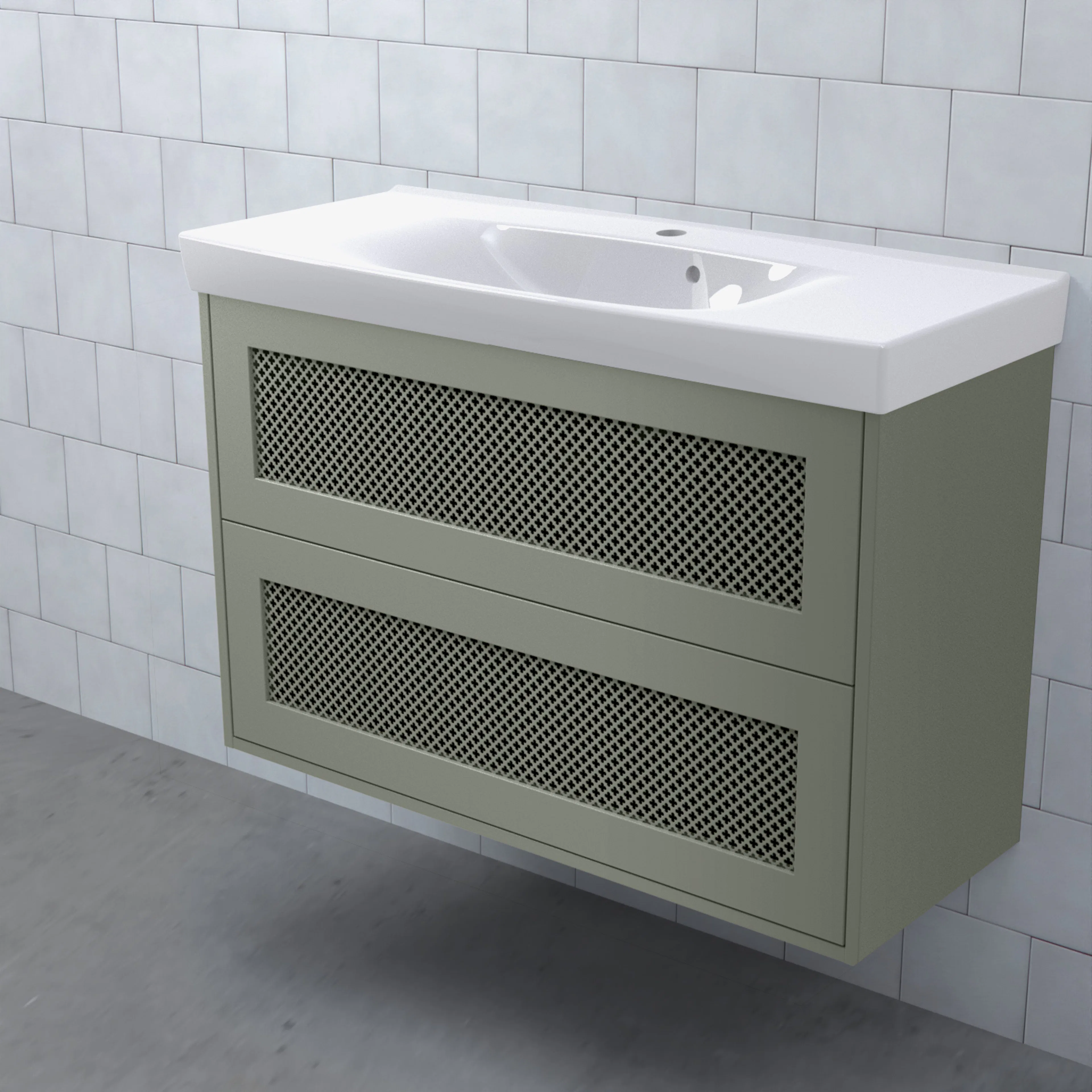 Tvättställsskåp Björbo Badrum Mejda Kompakt Hög