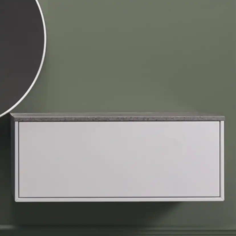 Tvättställsskåp Hafa Edge 1000 med Sidomodul 600 och Bänkskiva