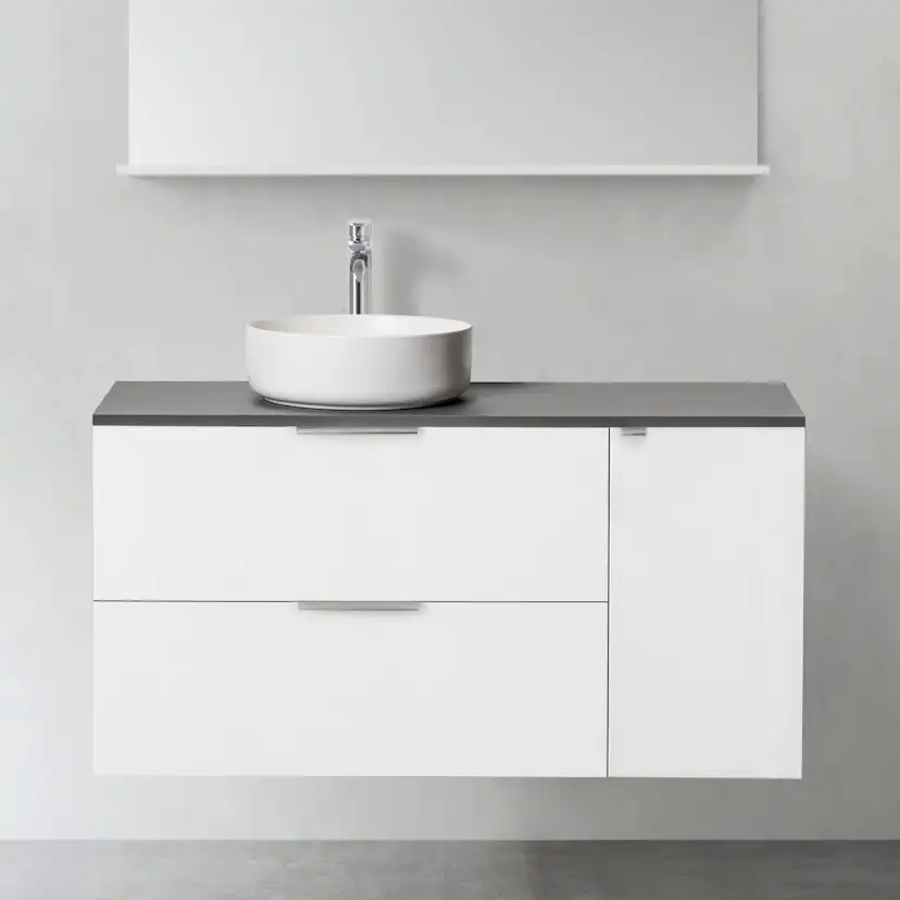 Tvättställsskåp Hafa Shape med Sidomodul 300 utan Tvättställ