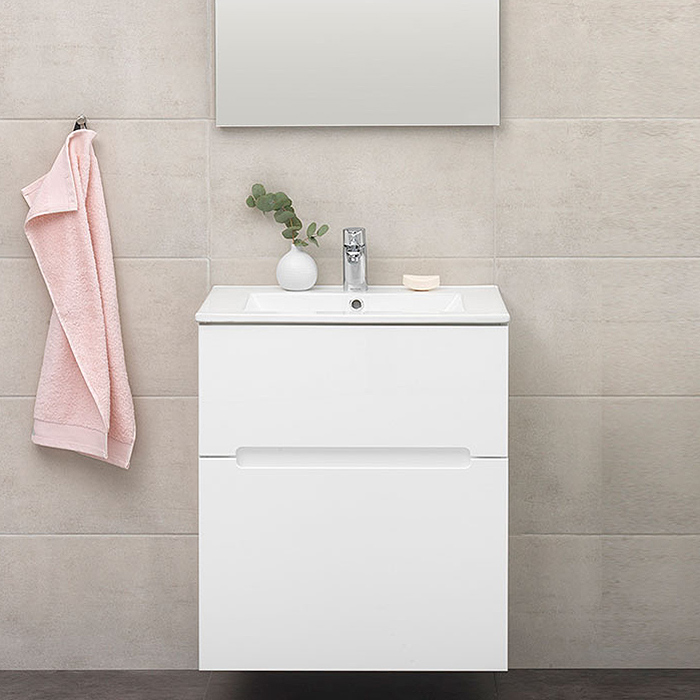 Tvättställsskåp IDO Gloss TS 600 med 2 Lådor