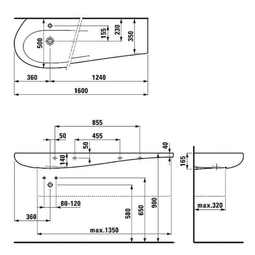 Tvättställsskåp Laufen Il Bagno Alessi One Tuna 424360