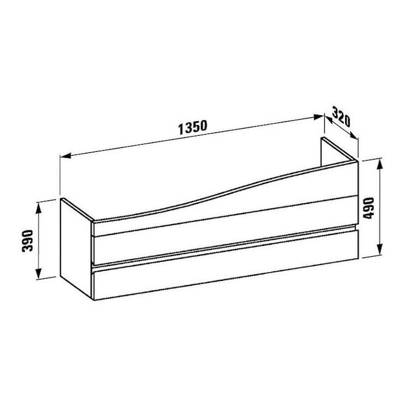 Tvättställsskåp Laufen Il Bagno Alessi One Tuna 424360