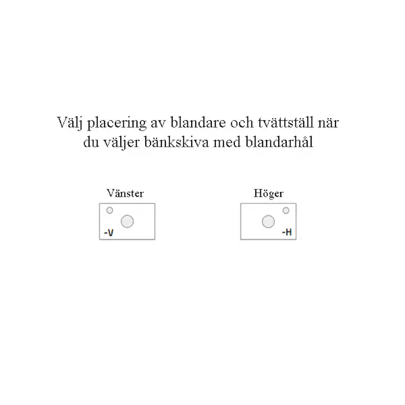 Tvättställsskåp Miller Badrum London 100 för Fristående Tvättställ