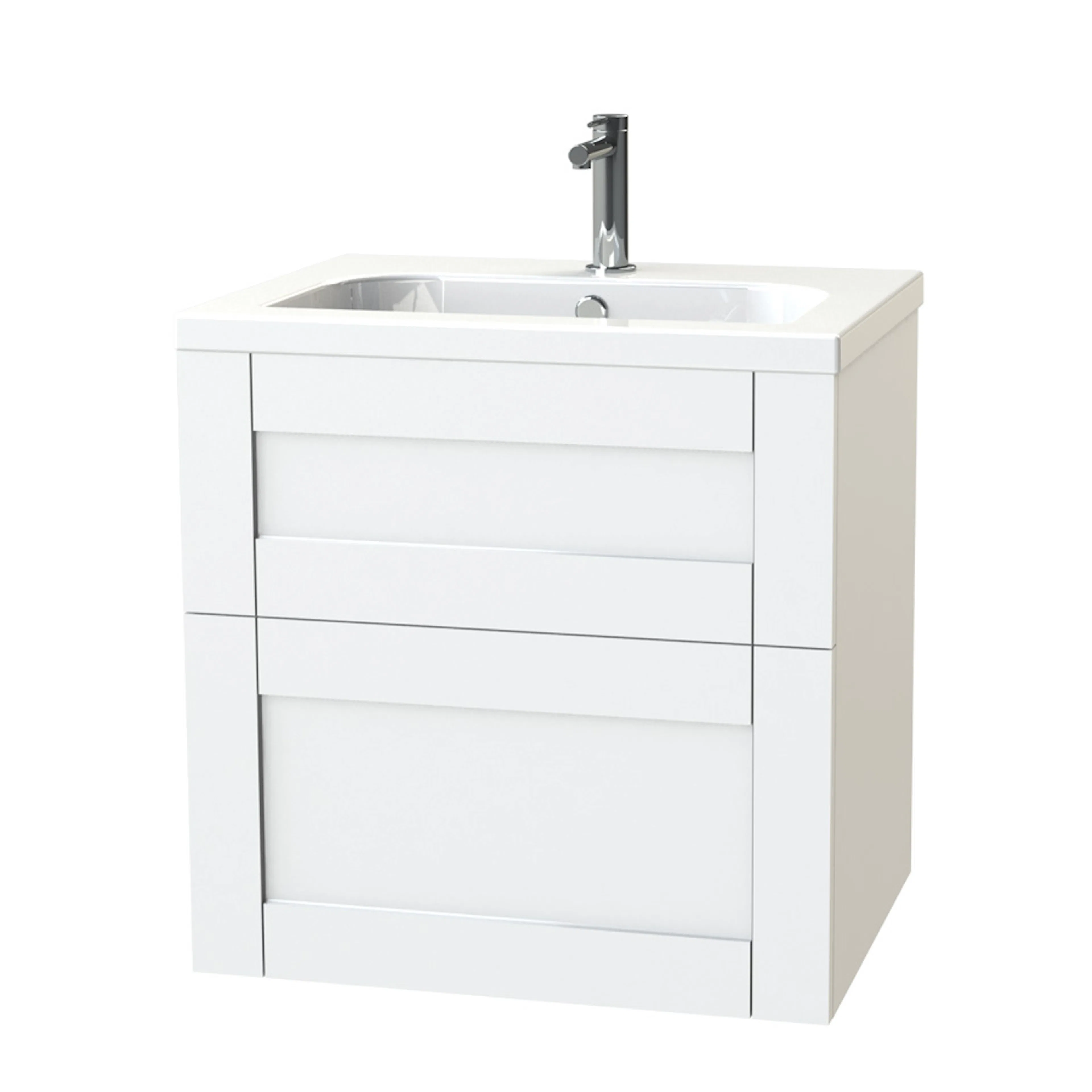 Tvättställsskåp Miller Badrum London 60 Lådor för Heltäckande Tvättställ