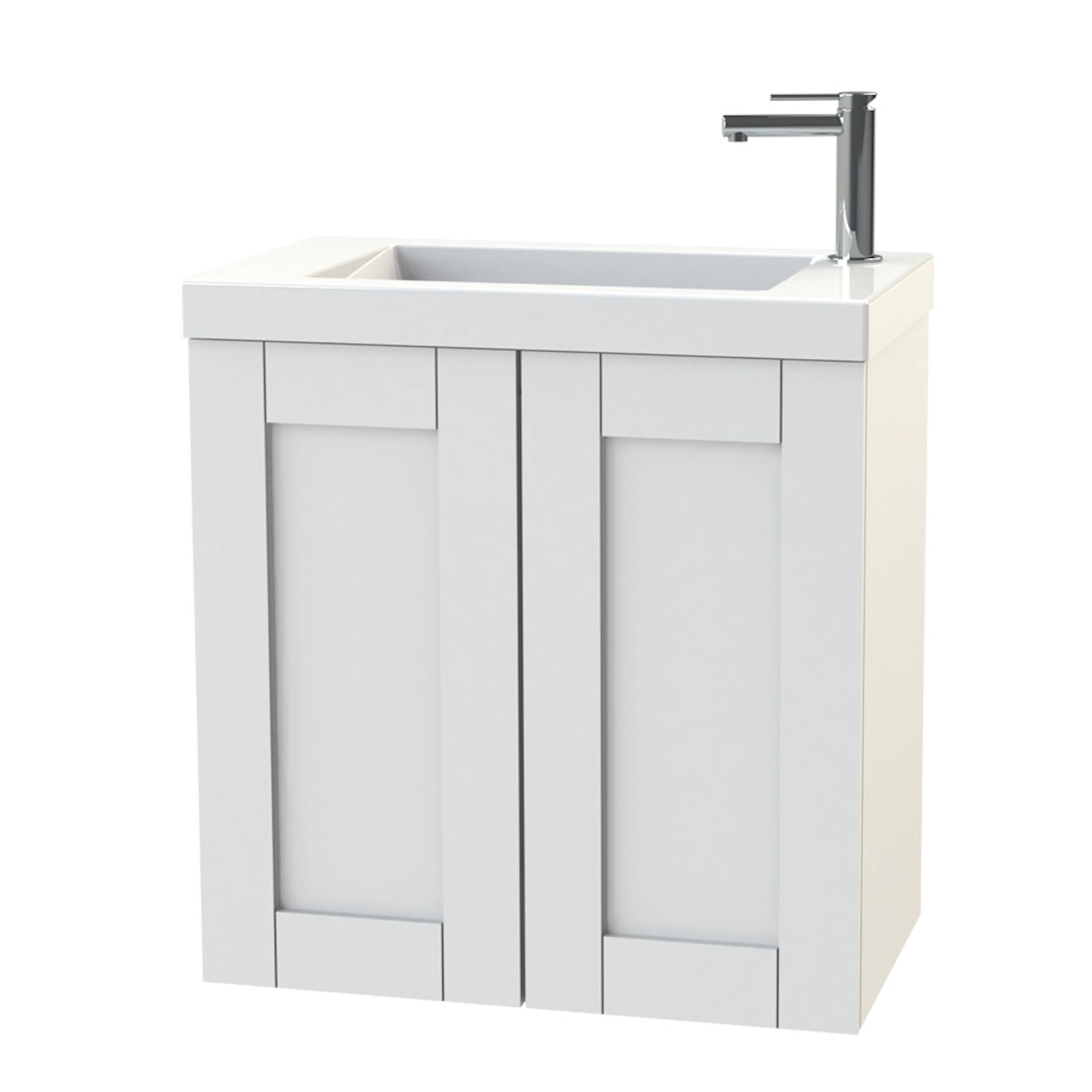 Tvättställsskåp Miller Badrum London 60 Luckor för Heltäckande Tvättställ