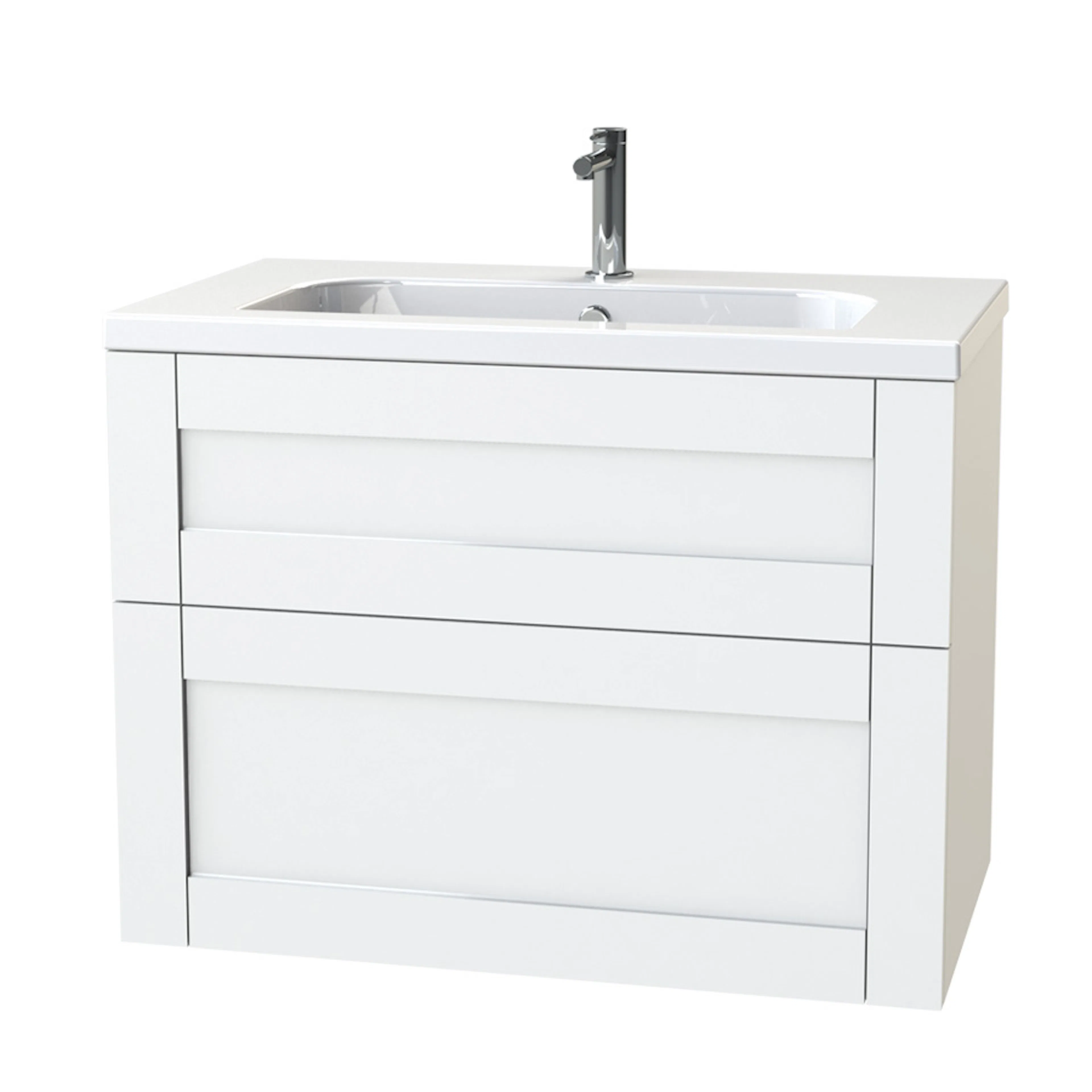 Tvättställsskåp Miller Badrum London 80 för Heltäckande Tvättställ