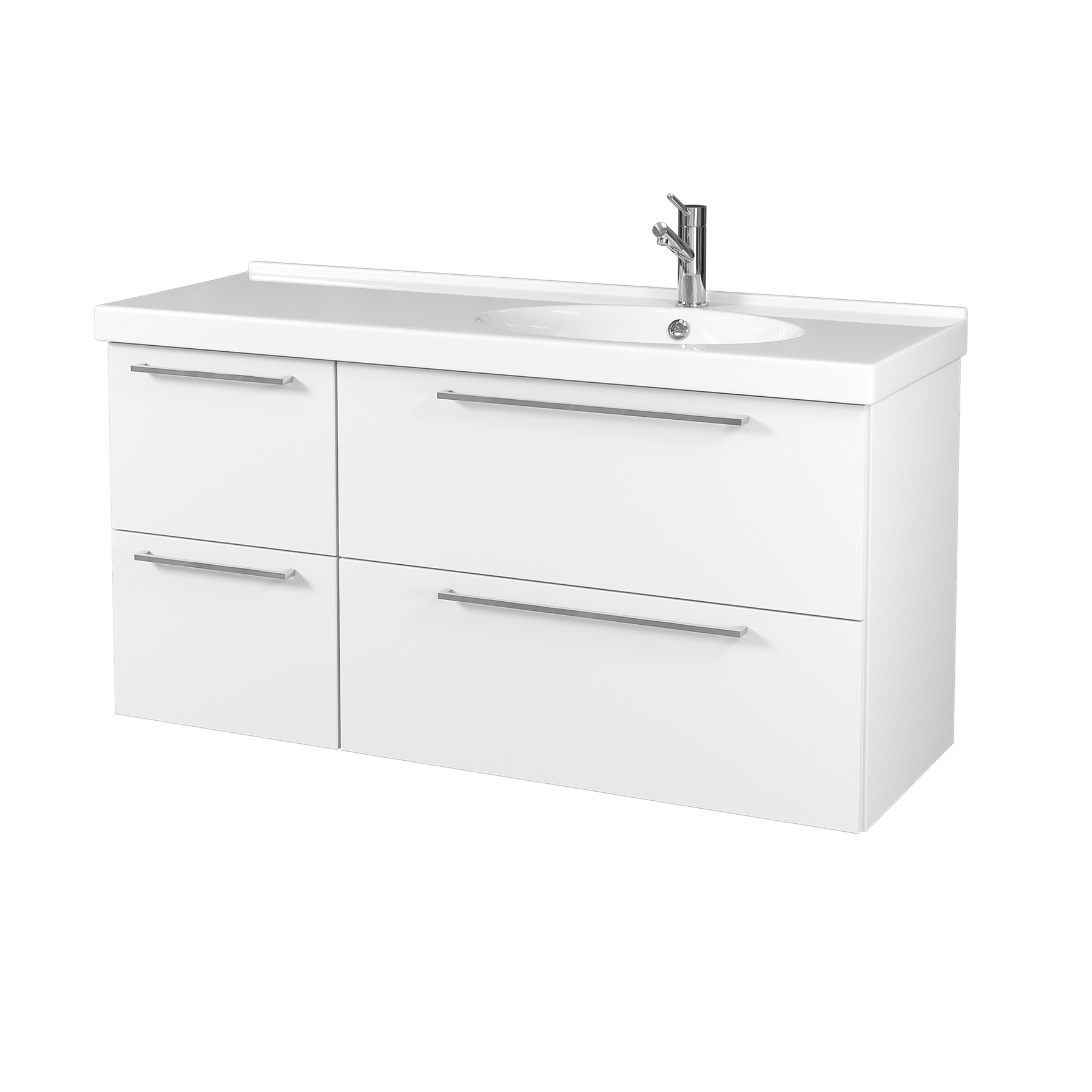 Tvättställsskåp Temal Trend med 2 Lådor och Sidoskåp med Lådor