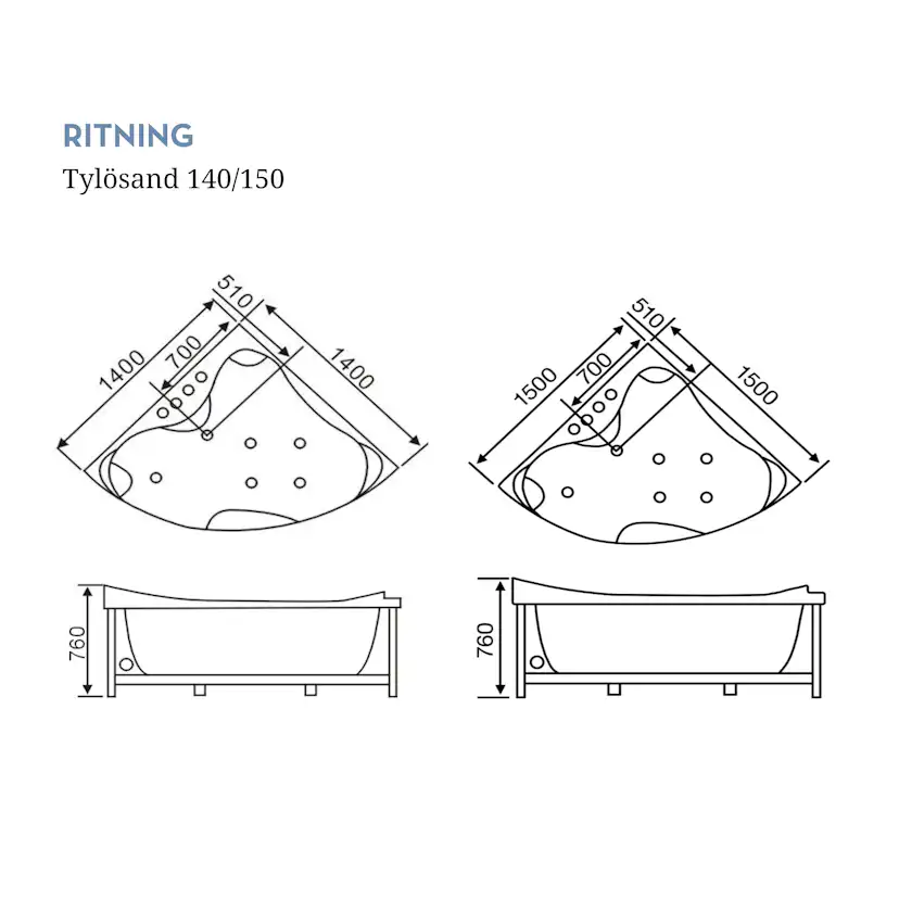 Bubbelbadkar Swebad Tylösand