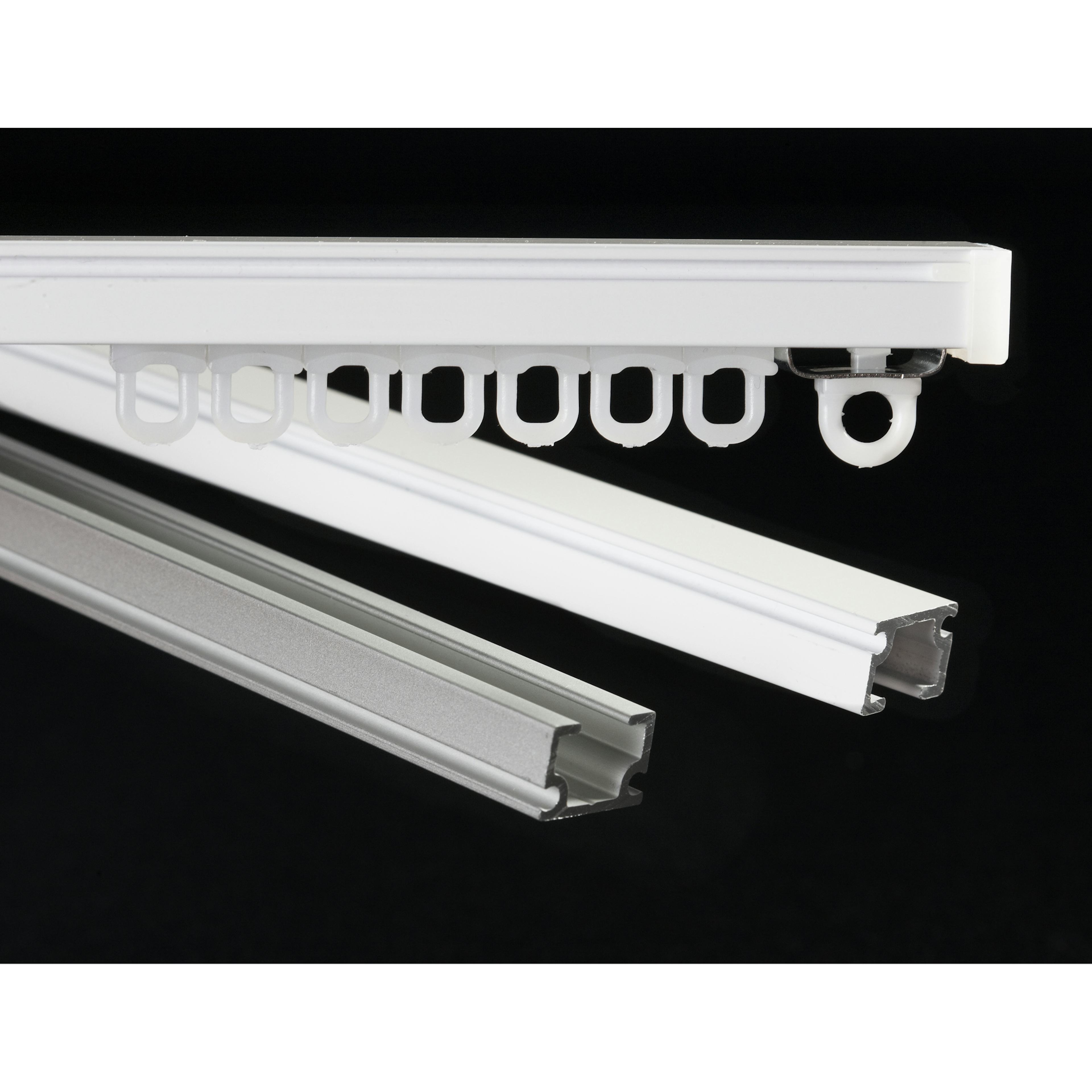 Gardinskena Kirsch U-skena Komplett för Gardinupphängning