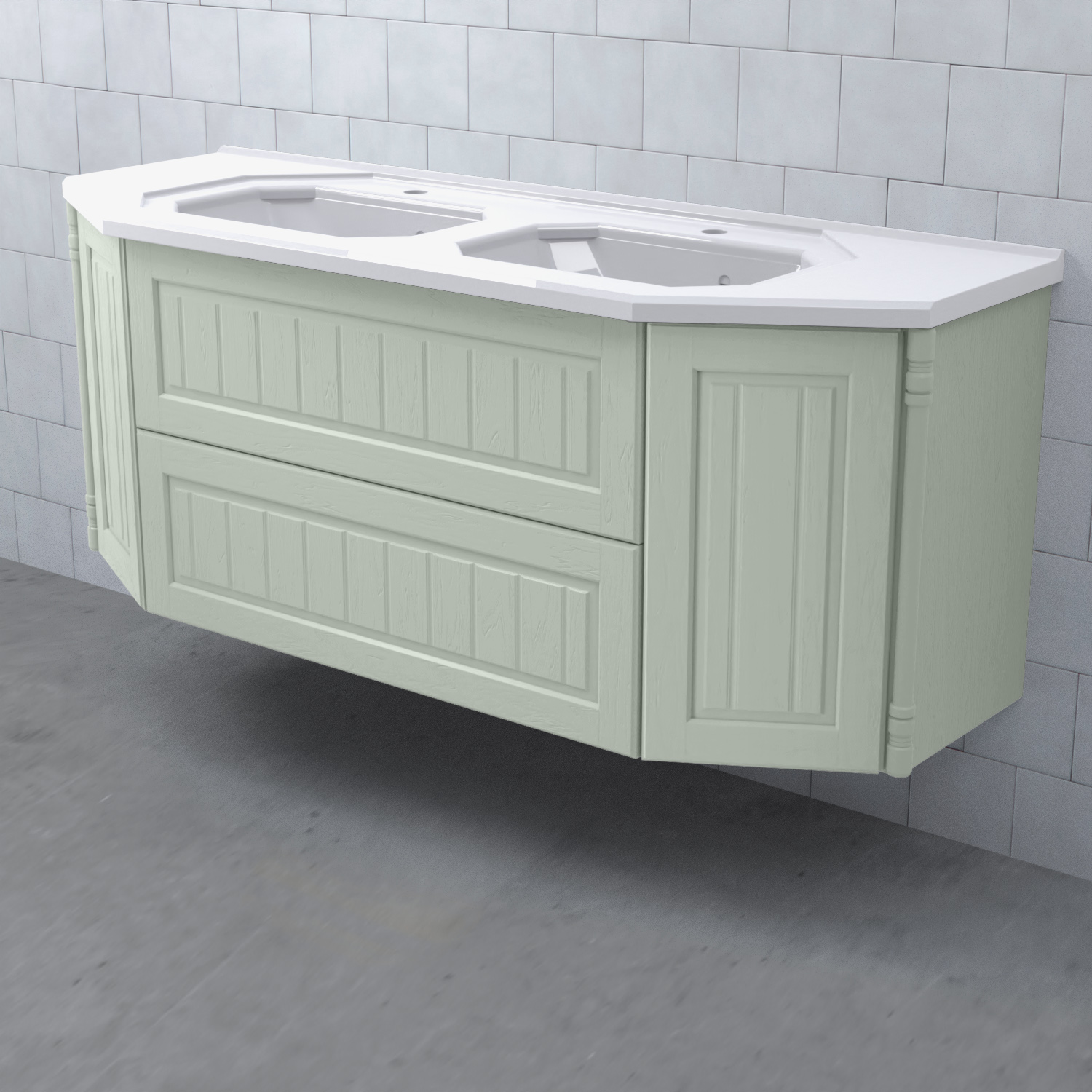 Tvättställsskåp Björbo Badrum Valhall 150 Lådor Dubbel