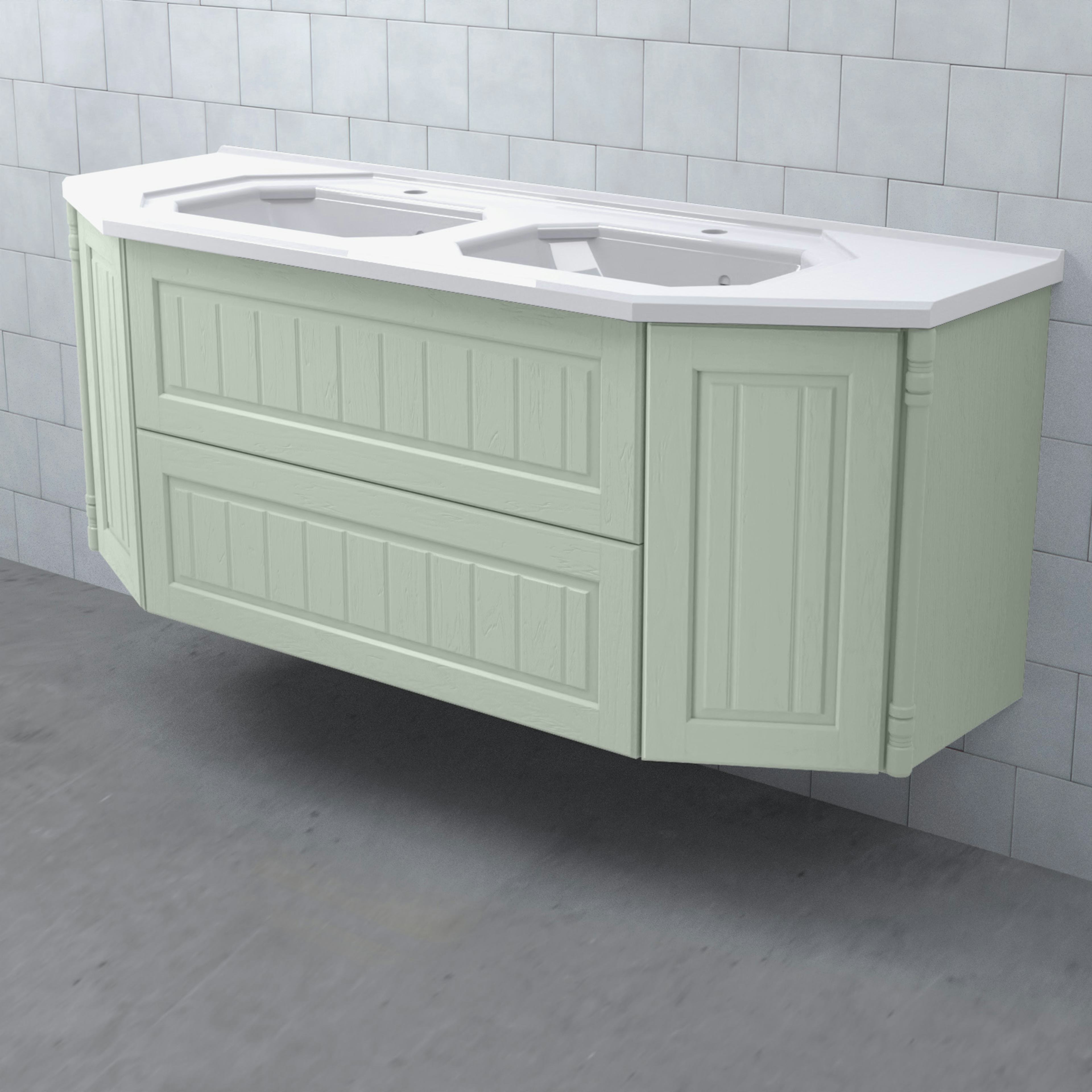 Tvättställsskåp Björbo Badrum Valhall 150 Lådor Dubbel