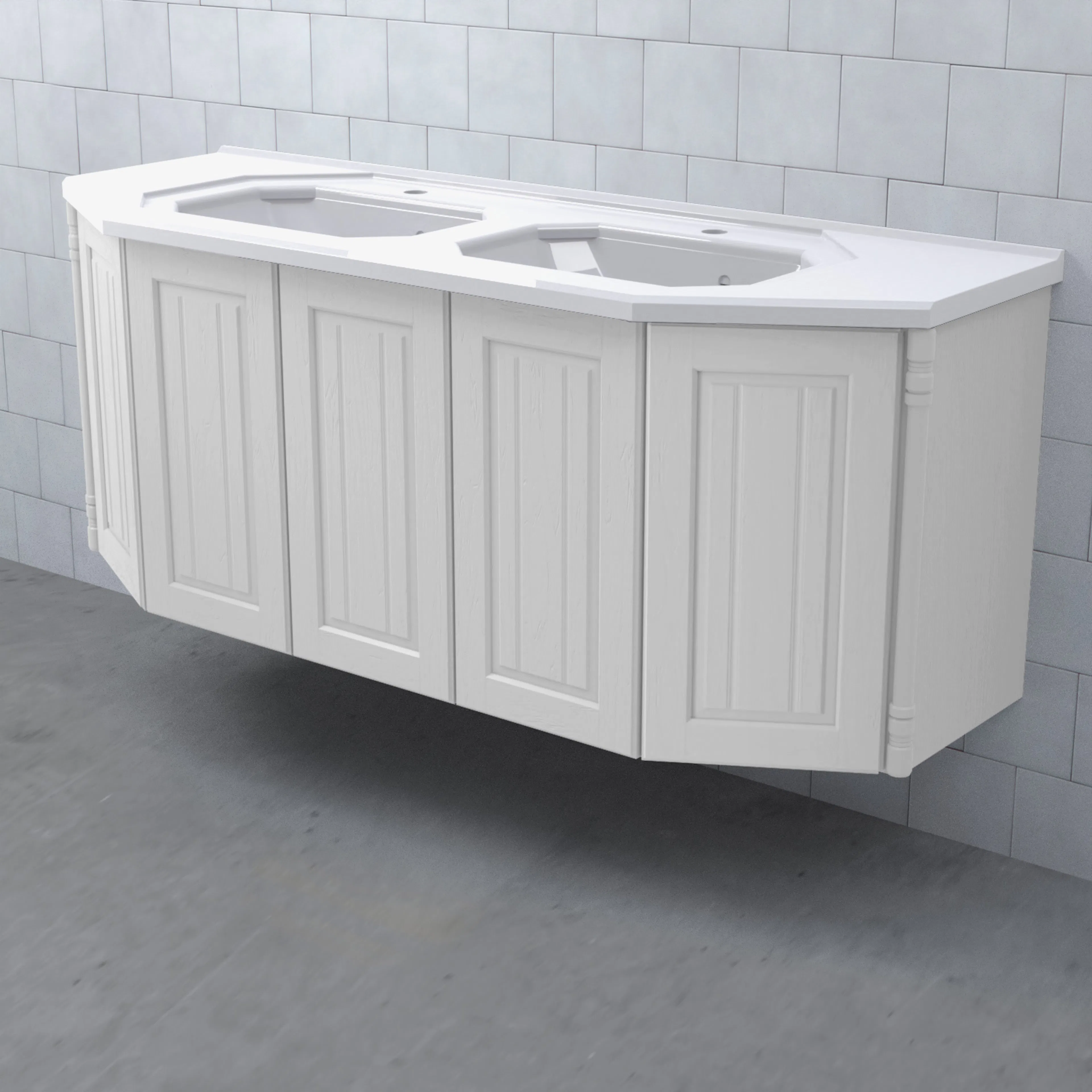 Tvättställsskåp Björbo Badrum Valhall 150 Luckor Dubbel