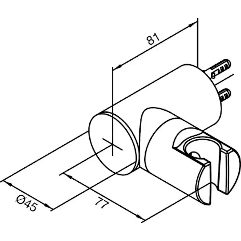 Väggfäste för Handdusch Damixa Justerbart