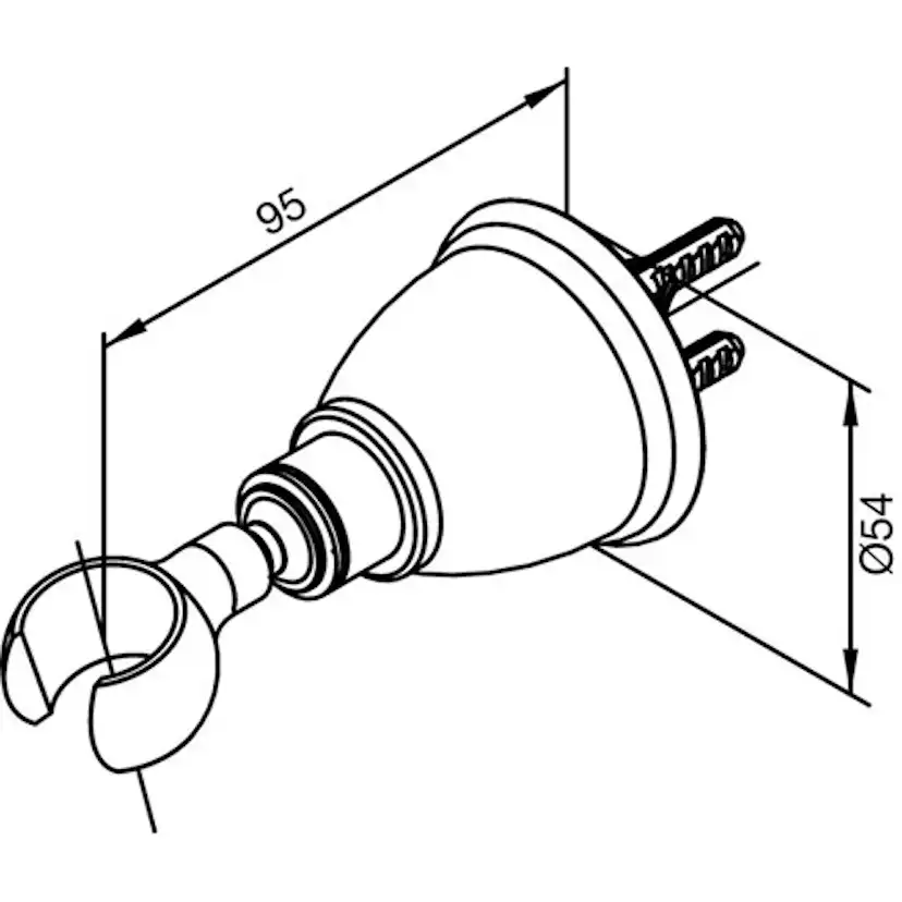 Väggfäste för Handdusch Damixa Tradition