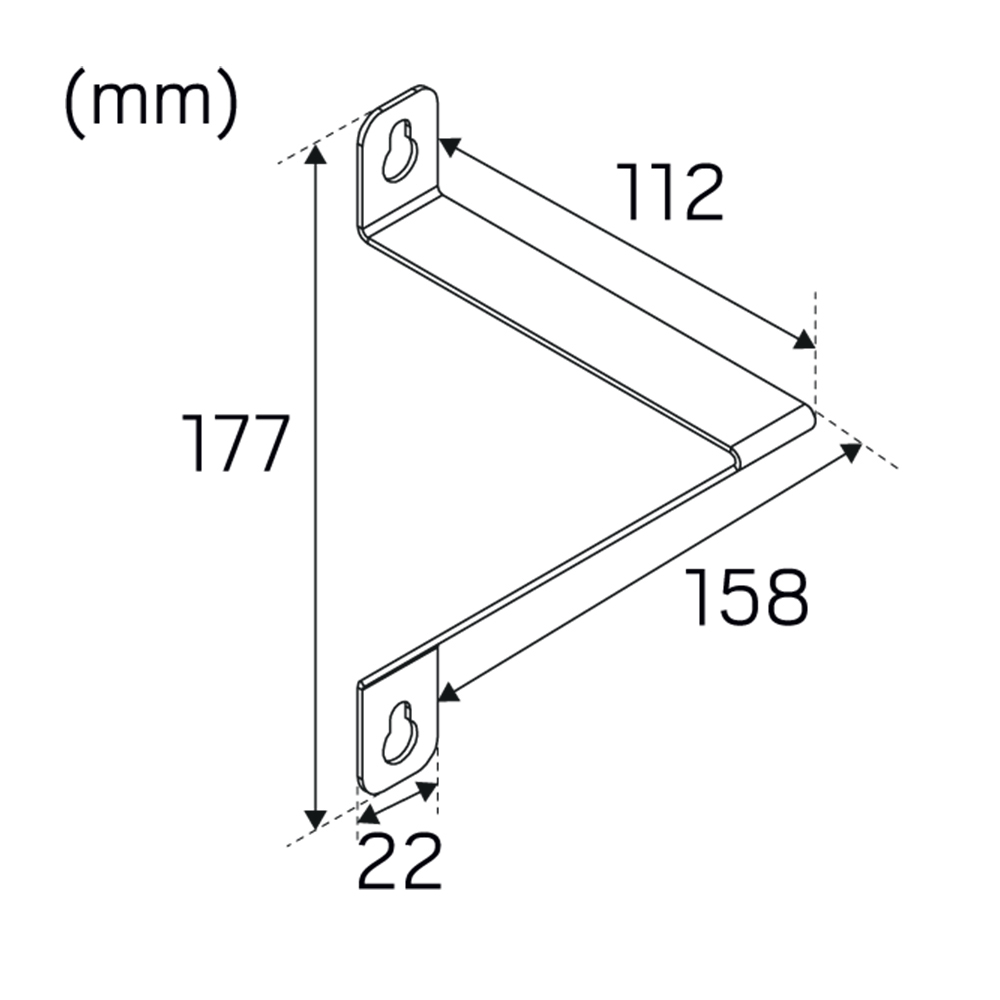 Väggfäste Hide-a-lite Liteline 45° Fäste för Utebelysning