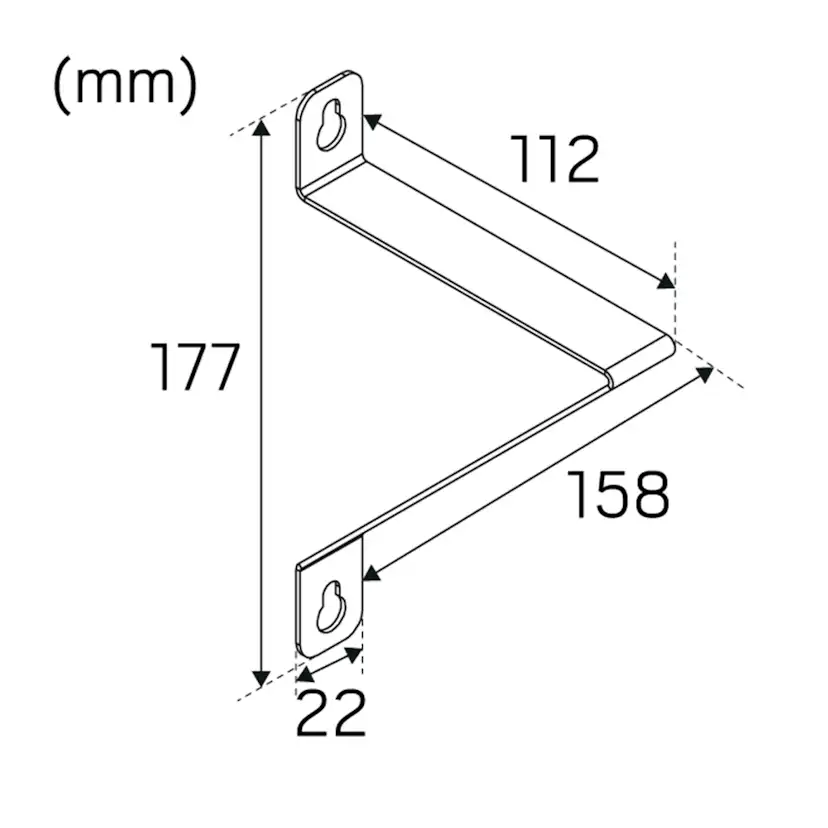 Väggfäste Hide-a-lite Liteline 45° Fäste för Utebelysning