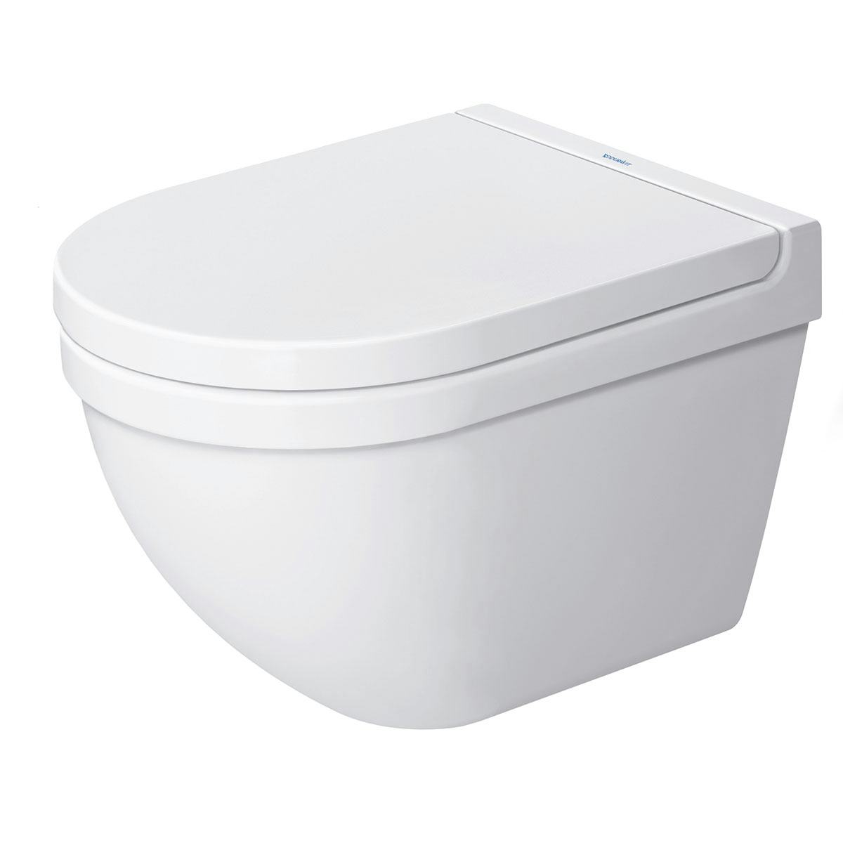 Vägghängd Toalettstol Duravit Starck 3 Compact 222709 med Mjukstängande Hårdsits