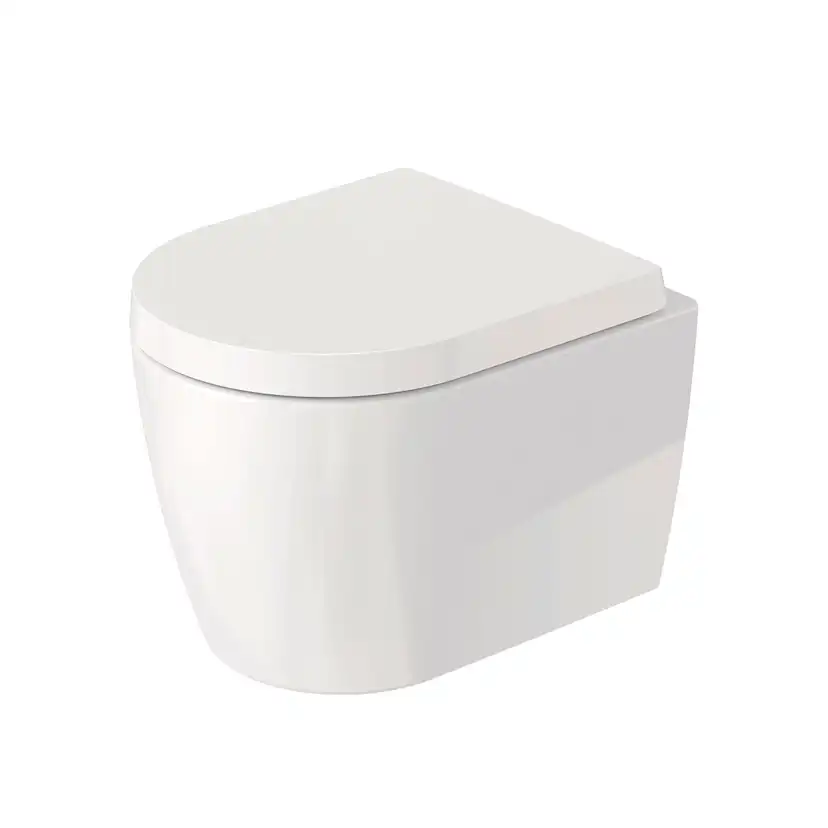 Vägghängd Toalettstol Duravit ME by Starck Rimless 253009 inkl Toalettsits