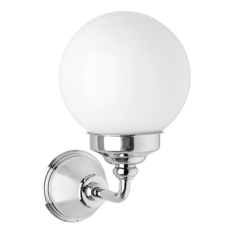 Vägglampa Damixa Tradition Krom Badrumslampa Metall/Glas