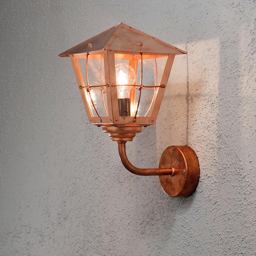 Vägglykta Gnosjö Konstsmide Fenix Upp E27 Koppar