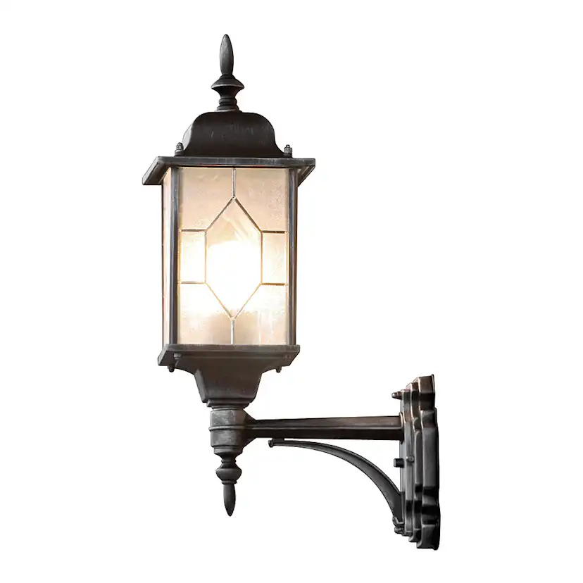 Vägglykta Gnosjö Konstsmide Milano Upp E27 Svart/silver