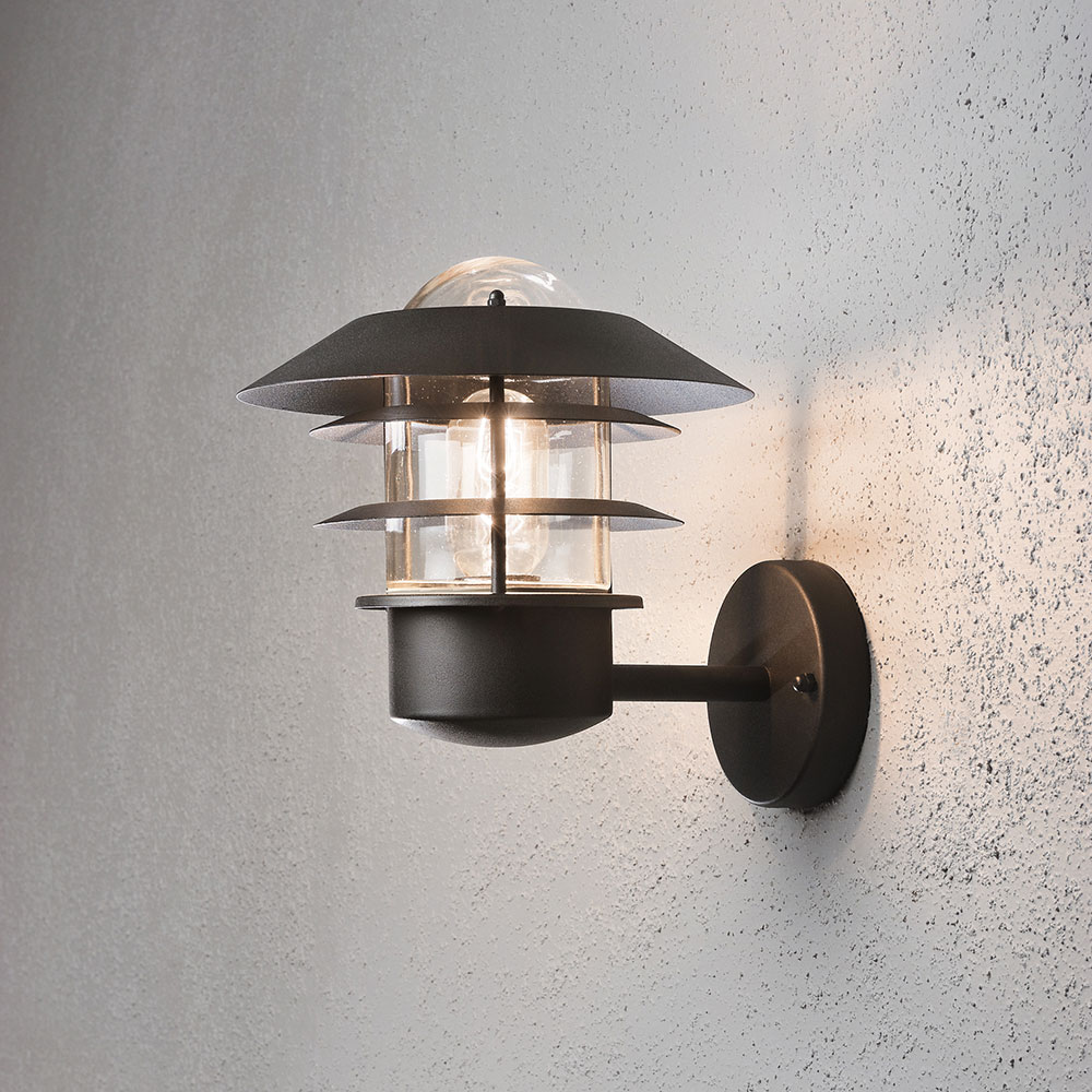 Vägglykta Gnosjö Konstsmide Modena Upp E27 Svart 22x26x24