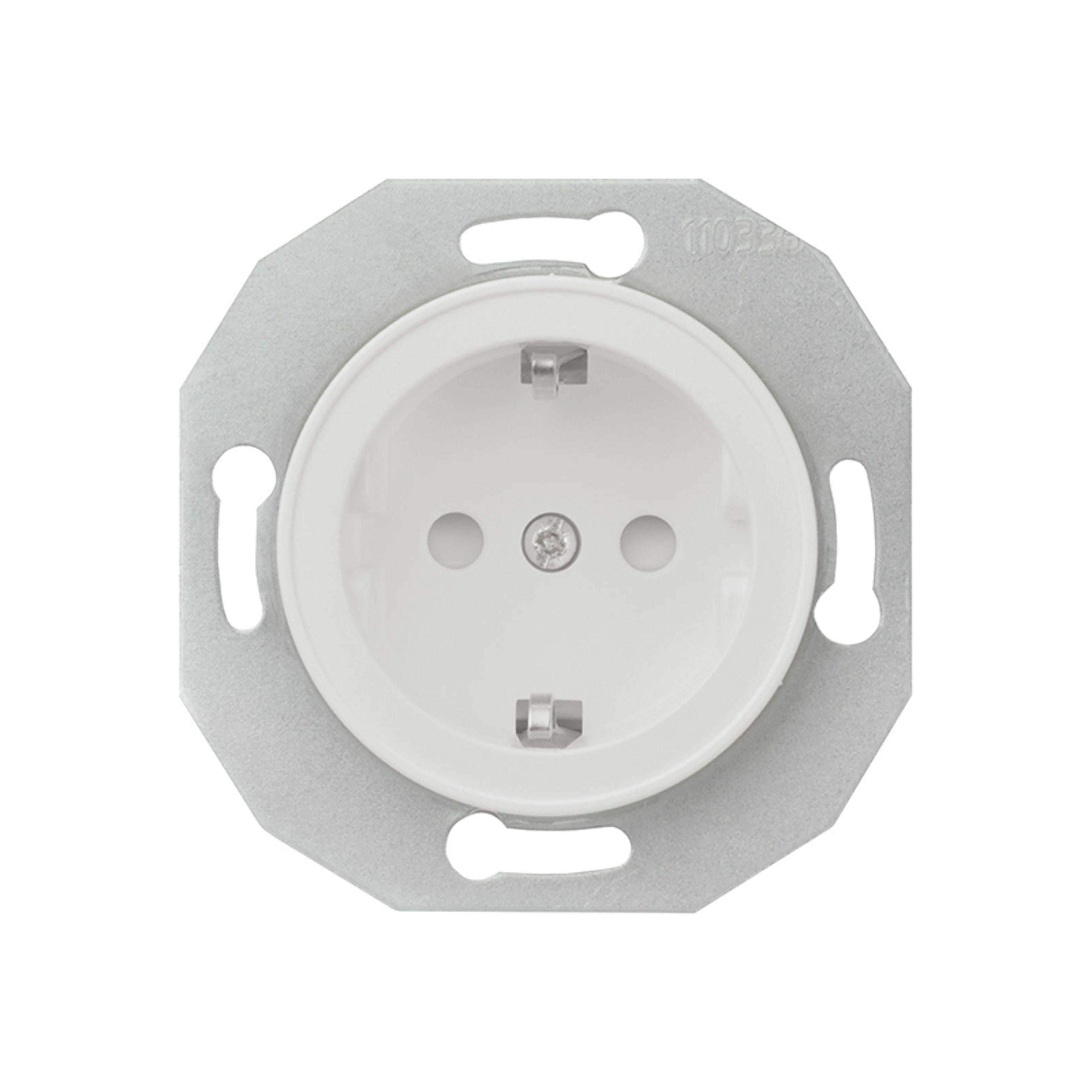 Vägguttag Schneider Electric Renova 1-vägs Jordad