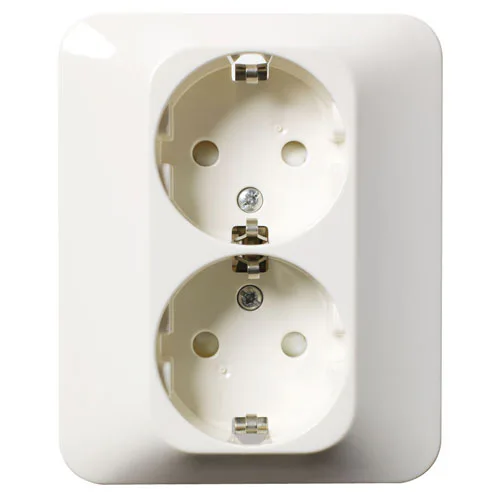 Vägguttag Schneider Electric Trend 2-Vägs Jordad