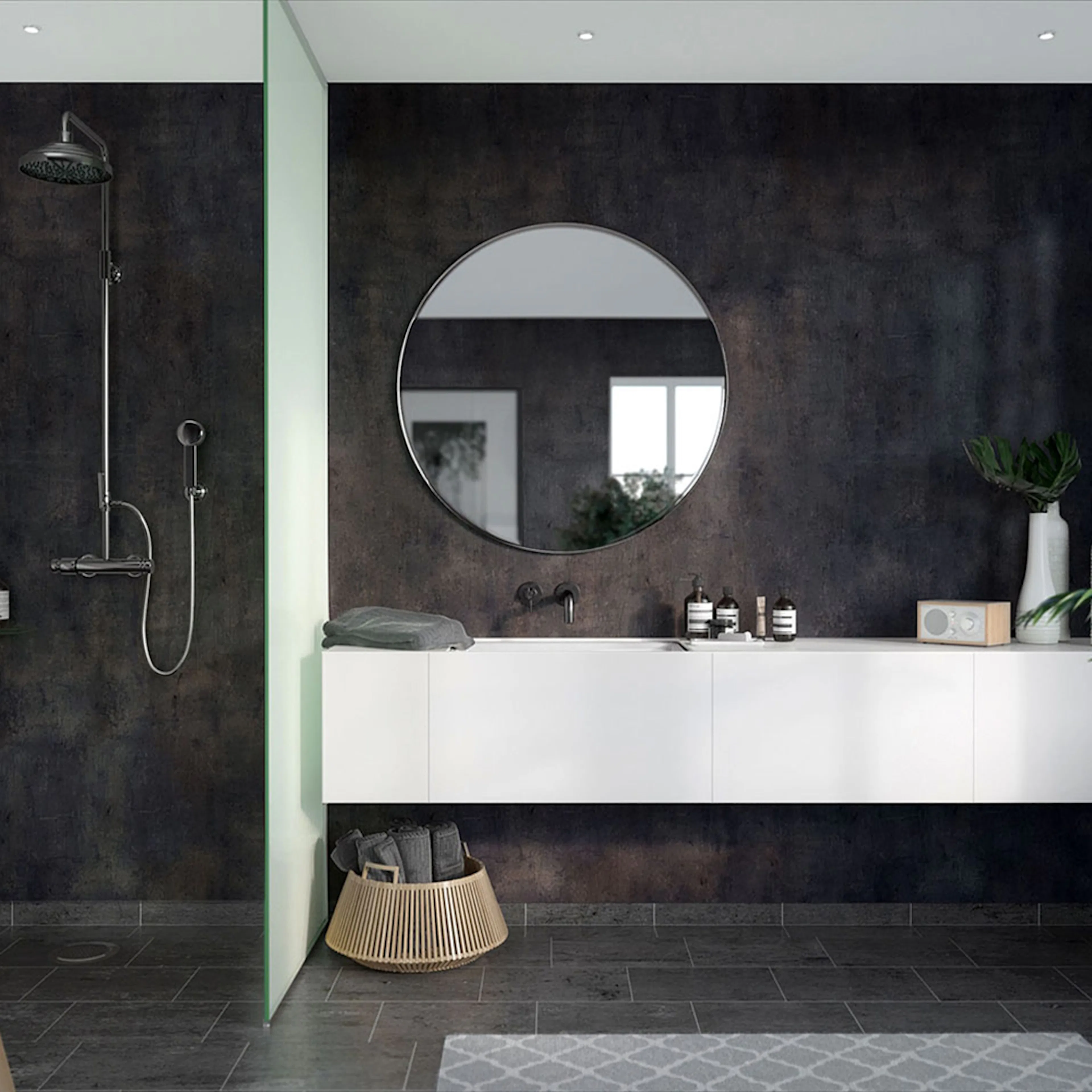 Våtrumsskiva Fibo Lentini Dark 8056 M00 STN