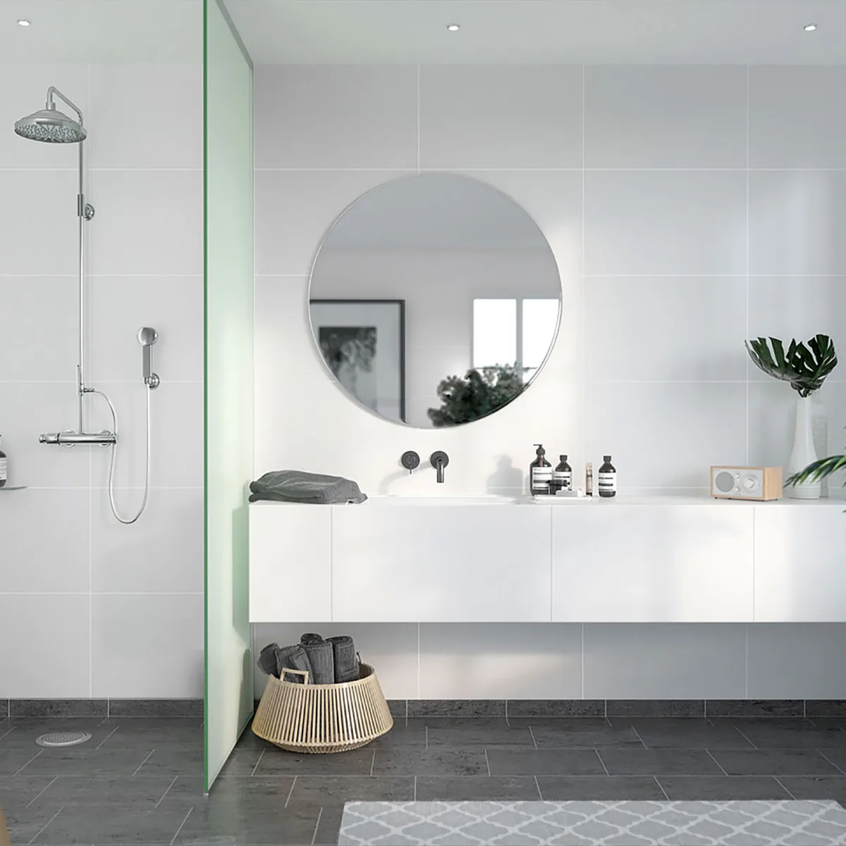 Våtrumsskiva Fibo Rhodos White 1091-M6040 S