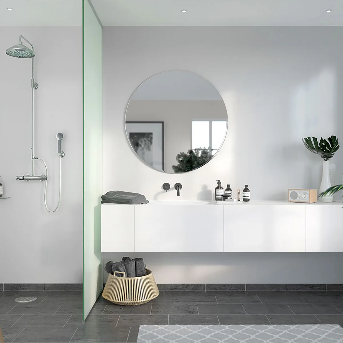 Våtrumsskiva Fibo White Tile 2094-F00 S