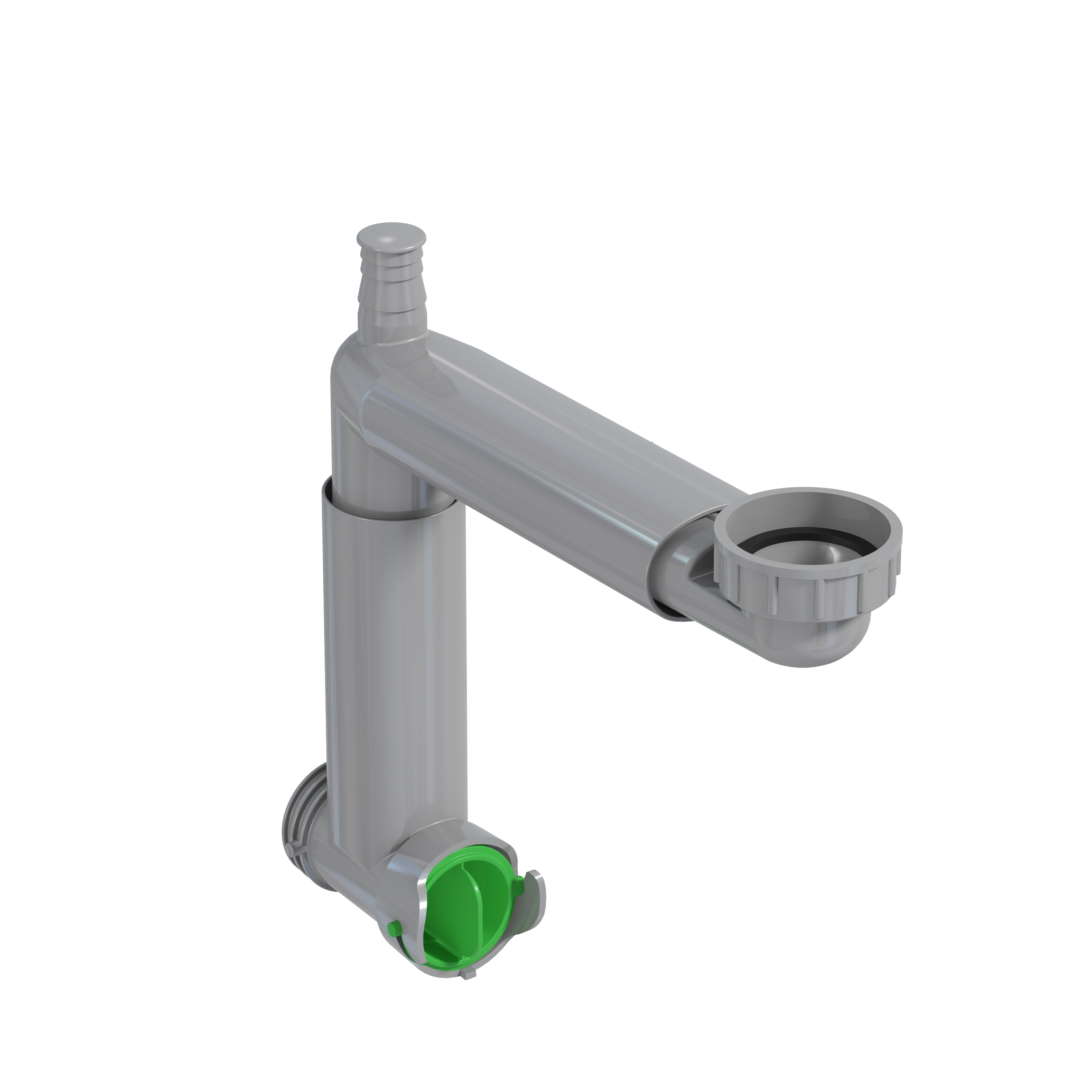 Vattenlås DecoSteel Dubbelt med gängad anslutning