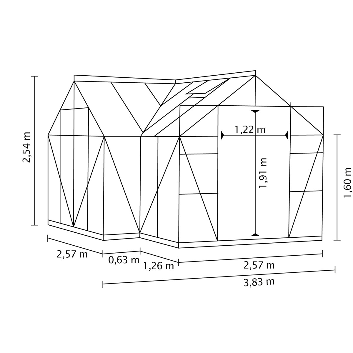 Växthus/Orangerie Vitavia Sirius 13 kvm